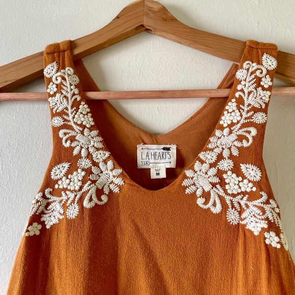 L.A.Hearts Tank Top-Tan-Size M - Picture 2 of 4